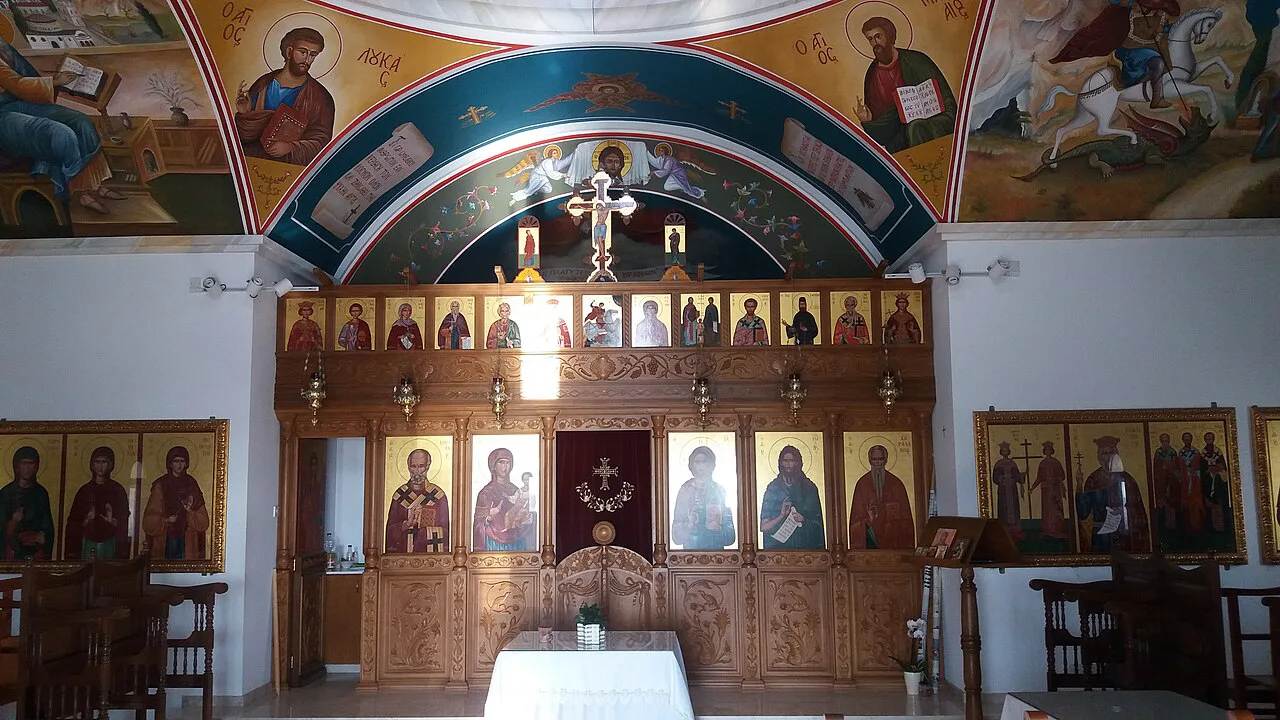 Iconostasis inside Saint Nicholas Church, Paphos.