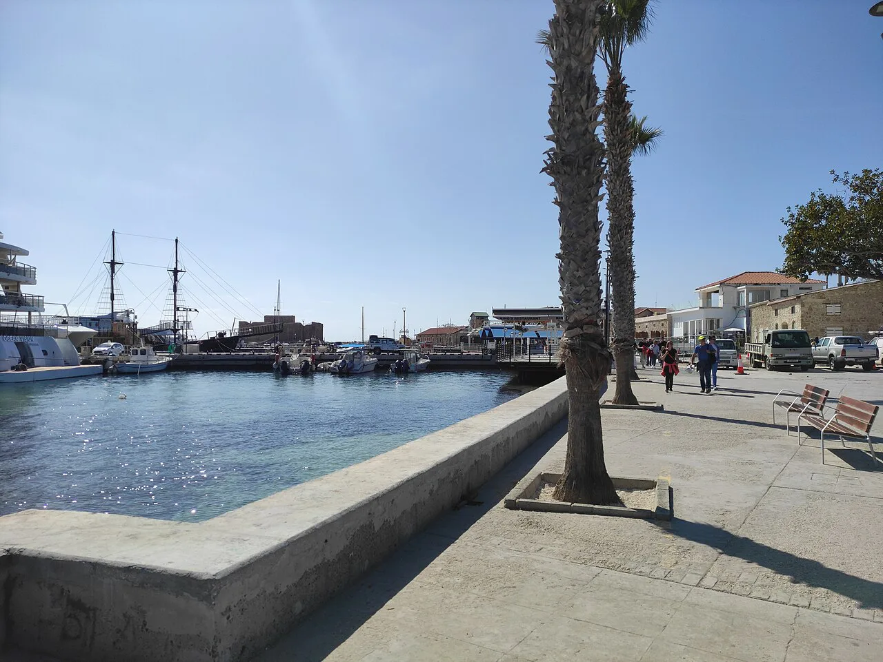 Harbourside along Apostolou Pavlou Street, Paphos.