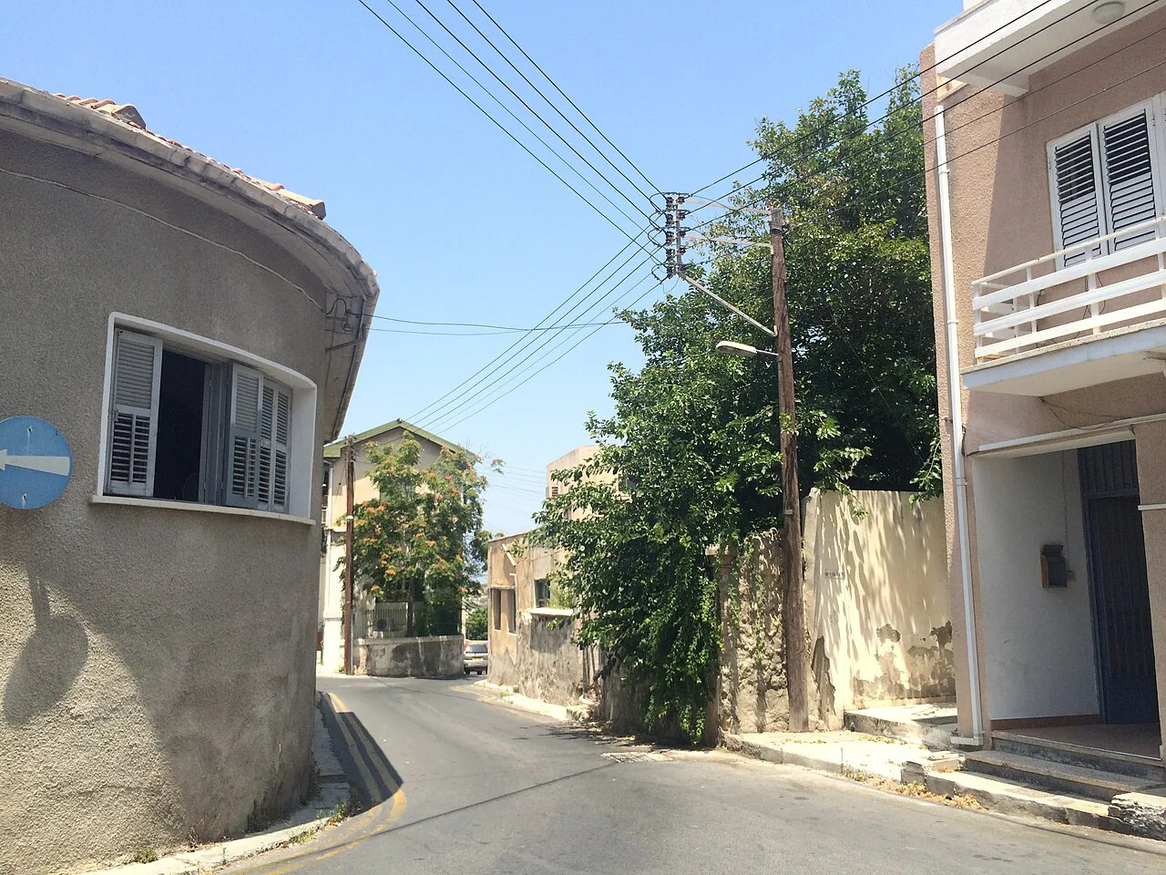 A street in the old town of Paphos.