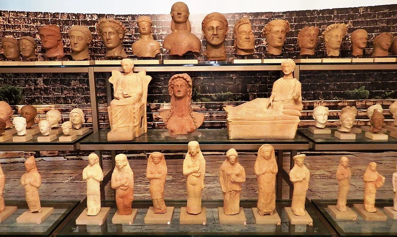 Terracotta gallery of the Pierides Museum, Larnaca.