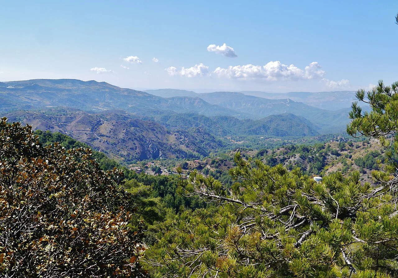 Mountain view from Troodhitissa Monastery, near Platres.