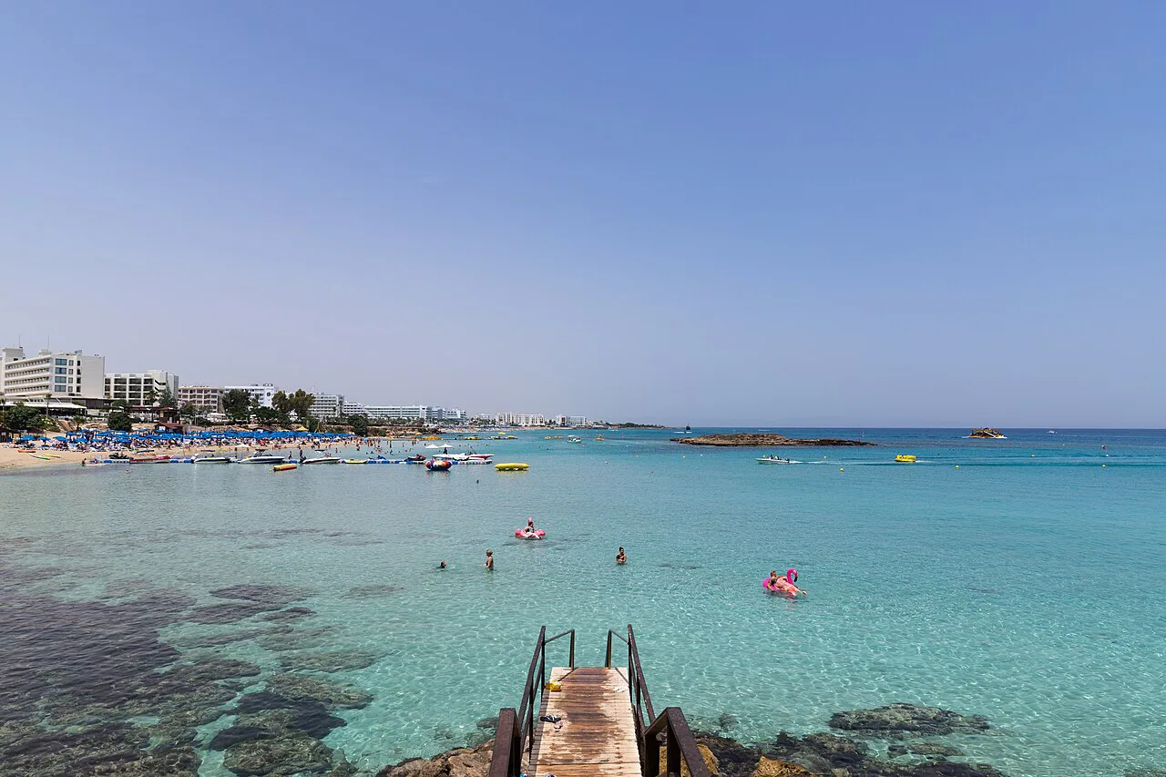 Fig Tree Bay and its small jetty, Protaras.