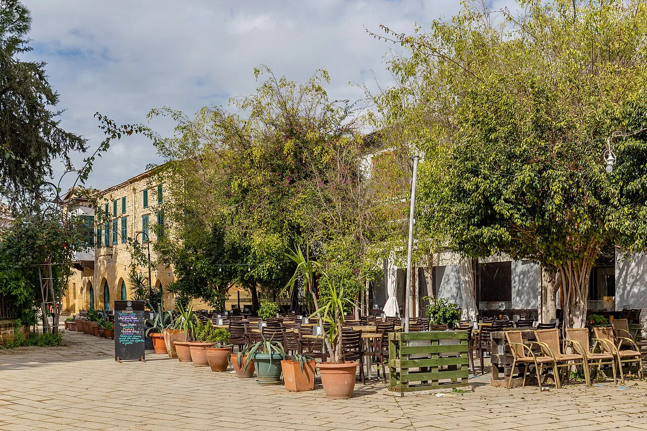 Cafe beside Selimiye Mosque, North Nicosia.