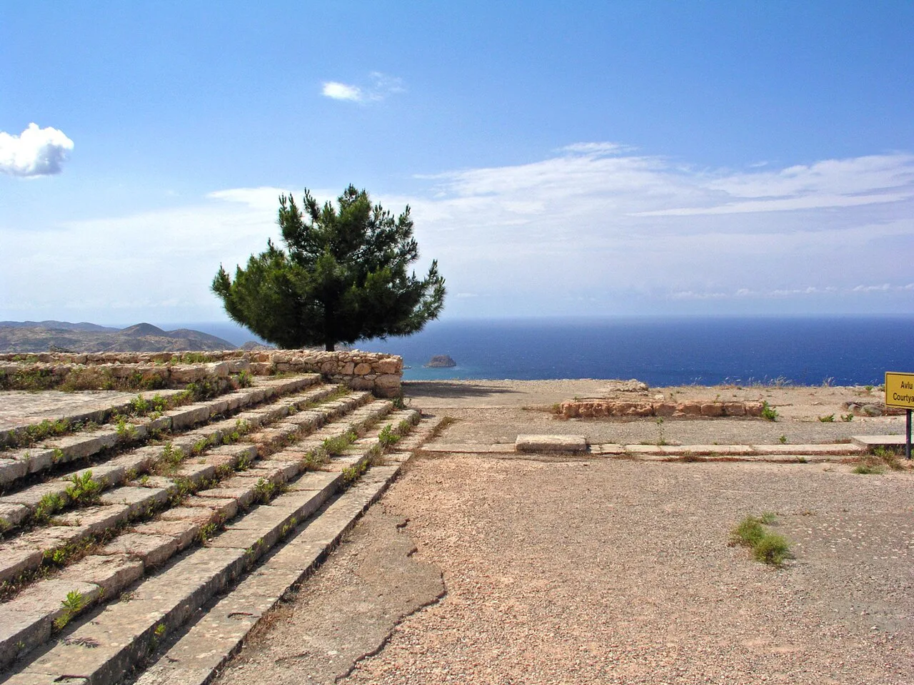 Steps at the Vouni palace ruins.