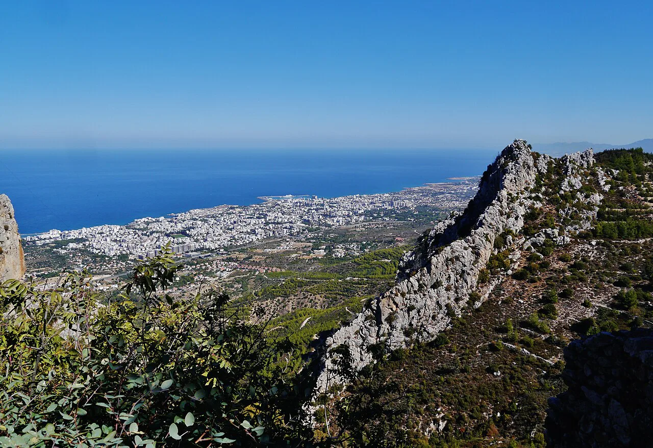Crags of St Hilarion Castle above Kyrenia.