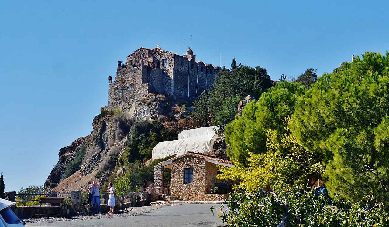 Stavrovouni Monastery on its hilltop.