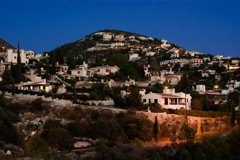 Hillside houses in Tala, near Paphos.