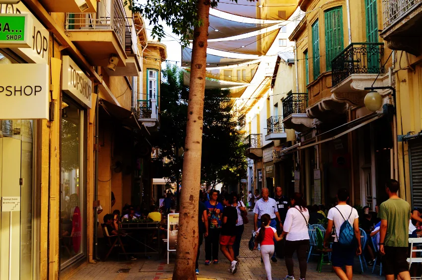 Cafes on Ledra Street, Nicosia.