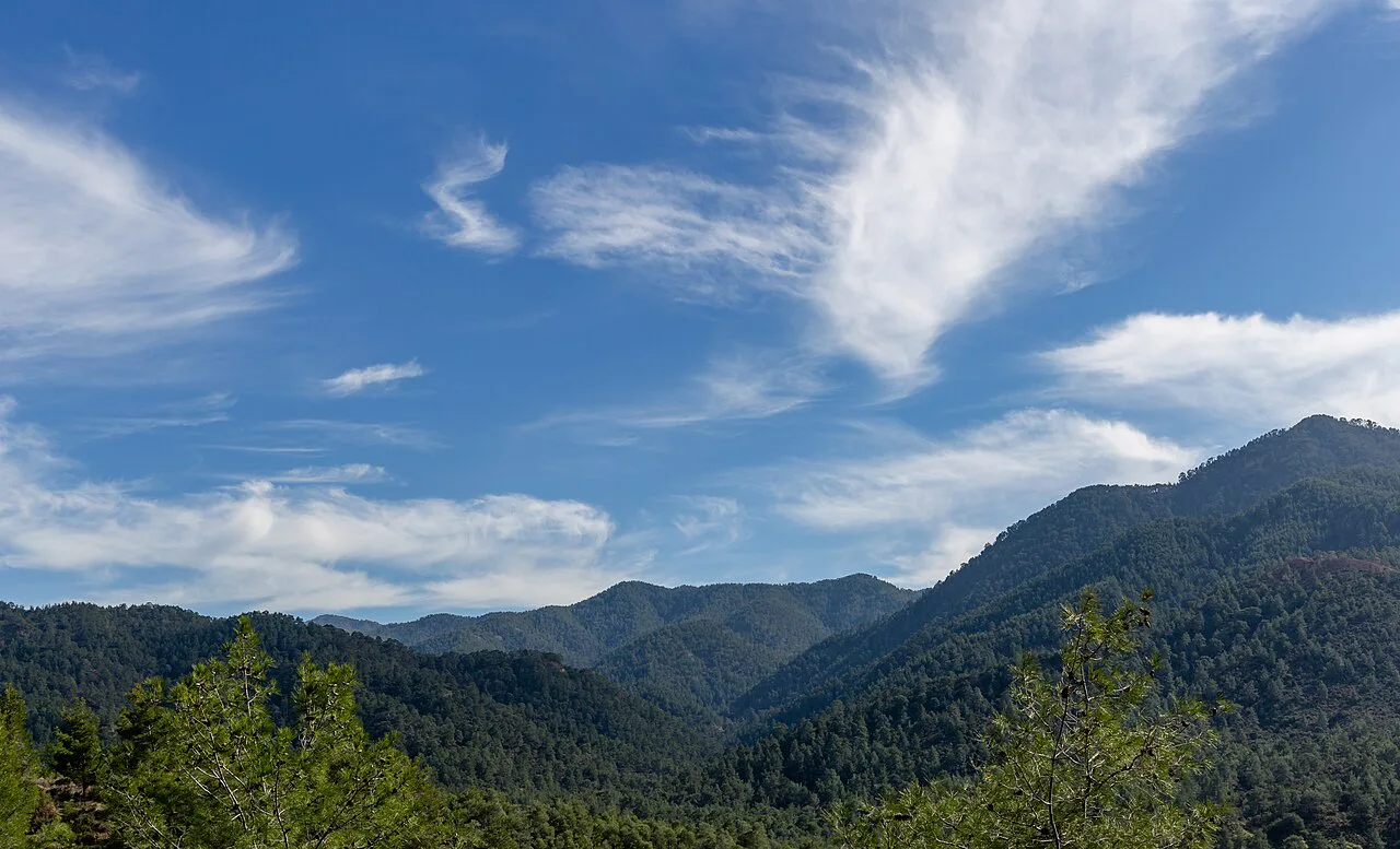 Mountain ridge in the eastern Troodos Mountains.