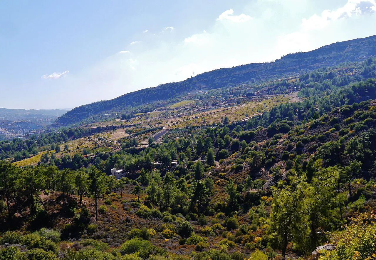 View across the Troodos Mountains.