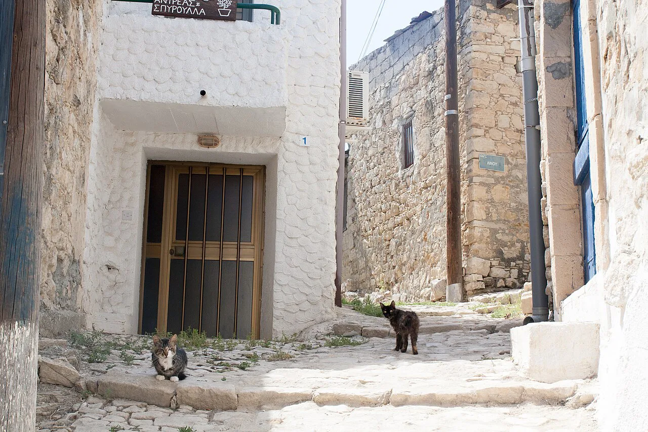 Stone lane in Vouni.