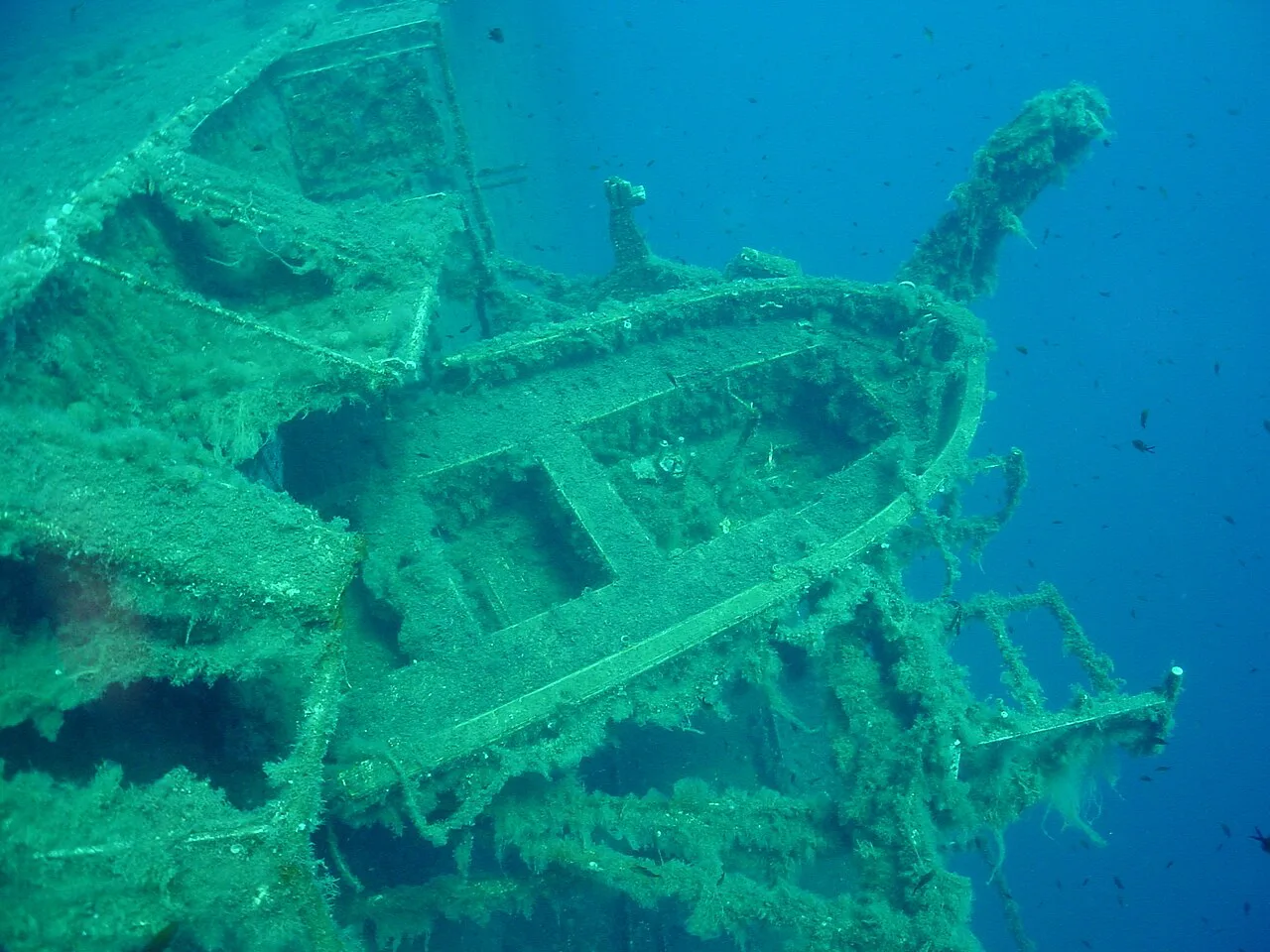 The Zenobia wreck off Larnaca.
